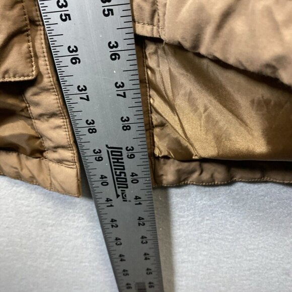 Old Navy Hooded‎ Utility Jacket Women's XS Brown Faux Fur Lining Winter Coat EUC - Picture 4 of 13